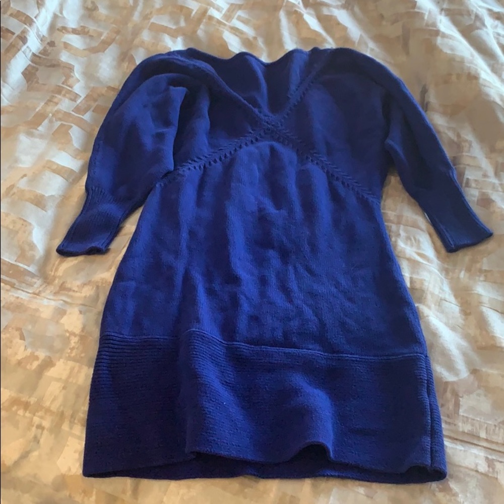 Very cute sweater dress! Royal blue
